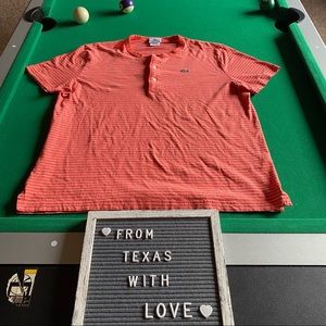 Men’s Lacoste Orange w White Stripes Size 6